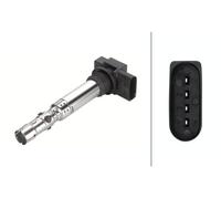 HELLA 5DA 193 175-901 Ignition Coil 12V Voltage With 4 Pins Fits Seat Skoda VW