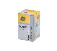HELLA 8GH 008 417-012 Bulb - H21W - Heavy Duty - 24V - 21W - Socket Type: BAY9s - Box - Quantity: 10