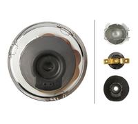 HELLA 1L6 002 395-261 Halogen-Insert, headlight - 12V - round - Reference number: 12.5 - Fitting - Lens Colour: Crystal clear - Plug: Round Plug - left/right - Quantity: 1