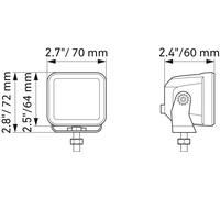 HELLA 1FA 358 176-801 LED-Spotlight - Black Magic Cube Kit 2.7" - 12/24V - mounting - Short distance lighting - Cable: 500mm - Plug: DEUTSCH plug - Kit - Quantity: 2