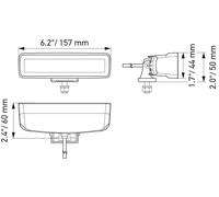 HELLA 1FB 358 176-201 LED-Spotlight - Black Magic Mini Lightbar 6.2" - 12/24V - mounting - Short distance lighting - Cable: 800mm - Plug: open cable ends