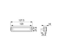 2XD018160-001 HELLA LED Strobe-Type Beacon Amber Universal D=127,5 mm