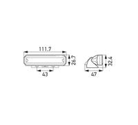 HELLA LED-Strobe-type Beacon - BST 2.0 - 12/24V - yellow (amber) 2XD018160-101