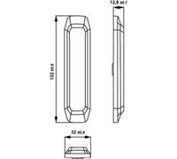 HELLA 2XD 014 592-201 LED-Strobe-type Beacon - BST-Slim - 12/24V - Yellow - Screw Connection/mounting - Cable: 250mm - Plug: open cable ends - Kit