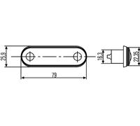 HELLA Licence Plate Light Lamp Centre Rear LED 12V 24V (2KA 959 640-102)