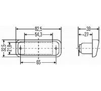 HELLA 2KA 005 049-007 Licence Plate Light - Halogen - 12V - Fitting/Screw Connection - Lens Colour: Crystal clear - right/left/Outer - Quantity: 252