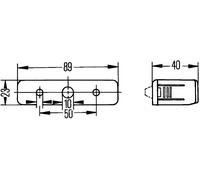 Hella Licence Plate Light / Lamp outer C5W 1624964 671 820 04 56 A 671 820 04 56