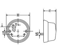 Hella Position Light Halogen 24/12V 2PF 001 259-677