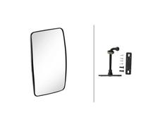 Hella Ramp Mirror 8SB 002 995-151 - Synthetic Housing Black 241 x 158 mm - Right