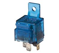 HELLA 4RA 003 530-001 Relay, main current - 12V - 4-pin connector - Wiring Diagramme: S10 - Plug: A - Normally Open Contact - Colour: Pale blue - with holder