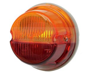 HELLA ROUND REAR BRAKE/STOP AND INDICATOR LIGHT LAMP RED AND AMBER K23270 3241
