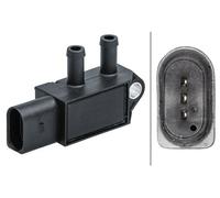 HELLA 6PP 009 409-621 Sensor, exhaust pressure - 3-pin connector - Bolted
