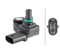 HELLA Sensor, intake manifold pressure - 3-pin connector - Bolted 6PP358152-401