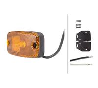 HELLA VALUEFIT 2PS 357 008-011 Side Marker Light - LED - 24/12V - Screw Connection/mounting - Lens Colour: Yellow - Cable: 500mm - Plug: open cable ends - Lateral Mounting - Quantity: 1