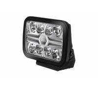 HELLA Valuefit 1FJ 357 199-181 LED Headlight - Blade Black RE 9 Inch - 12-24 V - Rectangular - Crystal Clear Lens - Light Colour: White/Yellow (Amber) - Cable: 500 mm