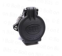 HELLA 8JB 001 939-001 Socket - 12V - 7-pin connector - Plug: Screw Contact - Black