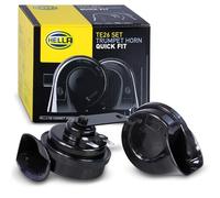 HELLA Trumpet Horn - OE-CONNECT HORN TE26 SET - 12V - 110dB(A) - Frequency range from: 400Hz - Frequency range to: 500Hz - High Tone/Low Tone - Electric - Quantity: 2 - 3FH 012 010-061