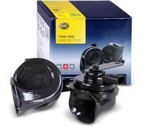 HELLA Trumpet Horn - OE-CONNECT HORN TE26 SET - 12V - 110dB(A) - Frequency range from: 400Hz - Frequency range to: 500Hz - Low Tone/High Tone - Electric - Plug: BMW - Quantity: - 3FH 012 010-041