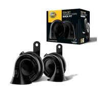 HELLA Trumpet Horn - OE-CONNECT HORN TE26 SET - 12V - 110dB(A) - Frequency range from: 400Hz - Frequency range to: 500Hz - High Tone/Low Tone - Electric - Quantity: 2 - 3FH 012 010-121