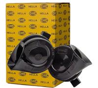 HELLA Trumpet Horn - OE-CONNECT HORN TE26 SET - 12V - 110dB(A) - Frequency range from: 400Hz - Frequency range to: 500Hz - High Tone/Low Tone - Electric - Quantity: 2 - 3FH 012 010-121