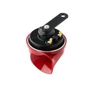 HELLA Trumpet Horn - STYLE HORN TE24 - 12V - 110dB(A) - Frequency Range: 500Hz - High Tone - Electric - Housing Colour: Red/Black - Flat Plug-in Connector - Quantity: 1 - 3FG 007 424-011