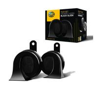 HELLA 011225831 Black 12V BX Trumpet Horn Kit(Universal Fit)