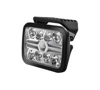 HELLA Valuefit 1FJ 357 199-191 LED Headlight - Blade Black RE 9 Inch - 12-24 V - Rectangular - Crystal Clear Lens - Light Colour: White/Yellow (Amber) - Cable: 500 mm