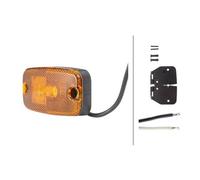 HELLA VALUEFIT 2PS 357 008-011 Side Marker Light - LED - 24/12V - Screw Connection/mounting - Lens Colour: Yellow - Cable: 500mm - Plug: open cable ends - Lateral Mounting - Quantity: 1