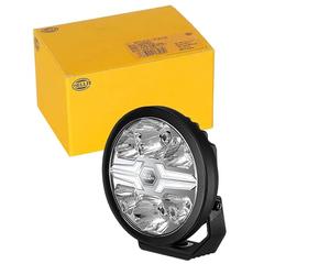 Hella Valuefit Blade Black 7 Inch LED Floodlight - 12/24 V - Round - Reference Number: 25 - Mounting - ECE-148/ECE-149 - Lens Colour: Crystal Clear - Cable: 500 mm -1FJ 357 198-041