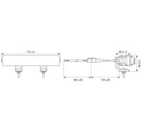 HELLA Valuefit 1FE 357 666-021 LED Light Bar - LBE 2 490-12-24V - 12000lm - Slim - Reference Number: 37.5 - ECE - Crystal Clear Lens - White - Light Colour: White/Yellow - Cable: 1000 mm - Front