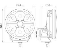 HELLA VALUEFIT LED-Spotlight - Blade Chrome 9" - 12/24V - white/ye 1FJ357199-031