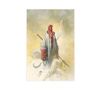 Hellboy Mike Mignola Art Poster Canvas Poster Bedroom Decor Sports Landscape Office Room Decor Gift,Canvas Poster Wall Art Decor Print Picture Paintings for Living Room Bedroom Decoration Unframe-styl