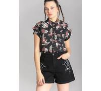 Hellbunny - Arania Black - Shorts - black - S - 98% Cotton, 2% Elastane S