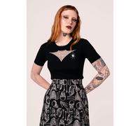 Hellbunny - Cobweb Black - Top - black - XS - 100% Viscose XS