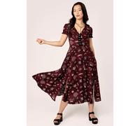 Hellbunny - Doomed - Dress - burgundy - M - 100% Viscose,Viscose M