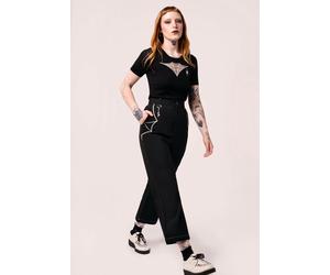 Hellbunny - Drusilla Black - Pants - black - L - 62% Polyester, 35% Viscose, 3% Elastane L