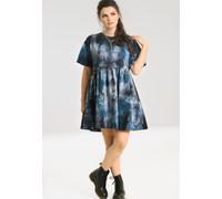Hellbunny - Lost Mini Navy - Dress - blue - S - 95% Cotton, 5% Elastane S