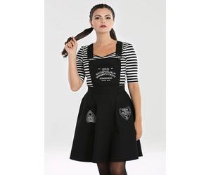 Hellbunny - Samara Pinafore Black - Dress - black - S - 97% Cotton, 3% Elastane S