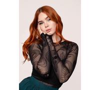 Hellbunny - Snake Charmer - Top - black - XL - 100% Nylon,95% Polyester, 5% Elastane,Mesh XL