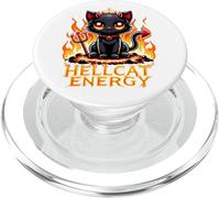 Hellcat Energy Funny Cute Devil Cat Design PopSockets PopGrip for MagSafe