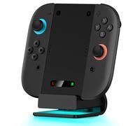 HELLCOOL 2 IN 1 Charging Dock Compatible with Nintendo Switch 2,Joy Con Charger with RGB Light/Charging Cable/switch controller holder,Charging Station for 2025 Switch Accessories