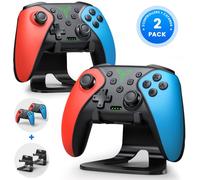 HELLCOOL 2x Wireless Pro Controller for Nintendo Switch 2/1 / Lite/OLED - with 2 Stands, Programmable Back Buttons, Macro/Turbo, Wake-Up, Dual-Motor Vibration, 15hr Battery Life