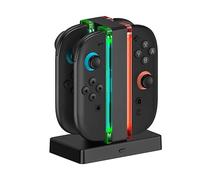 HELLCOOL Charging Dock for Nintendo Switch 2 Controllers-4-Port Joy Con 2025 Charger Station with Magnetic Design, LED Indicators & Charger Cable | Safe Fast Charging for Switch 2 Accessories