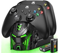 HELLCOOL Charging Dock for Xbox Controller with 2x5520mWh Rechargeable Battery for Xbox Series X|S,Xbox One/Elite/S|X Console,Battery Pack for Xbox Charger with Battery Compartment/LED Display Skins