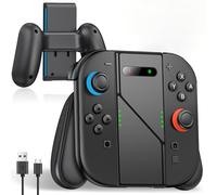 HELLCOOL Joy Con Hand Charger Grip Compatible with Nintendo Switch 2 Joy Con Only, Ergonomic LED Charging Grip for Joypad 2 with USB C Cable Charging Accessories