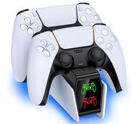 HELLCOOL PS5 Controller Charger - 2H Fast PS5 Charging Dock for Play-station Dual-sense & Edge Controller, Upgrade PS5 Charging Station with LED Charging Indicate/USB C Cable