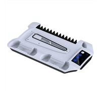 HELLCOOL PS5 Slim Stand with Turbo PS5 Cooling Fan for PS5 PRO/PS5 Slim Disc & Digital Edition/PS 5 Console, PS5 Controller Charger/13 Games Card Case/Headset Holder/Remote Slot/3 USB Hubs