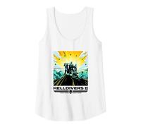 Helldivers 2 Colorful Sony PlayStation Video Game Poster Tank Top, Women, White, Medium
