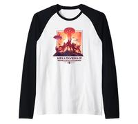 Helldivers 2 Heart of Democracy Poster Art Video Game Raglan Baseball Tee