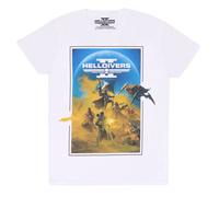 Heroes Inc. Official Helldivers 2 - Key Art (T-Shirt) Heather Grey